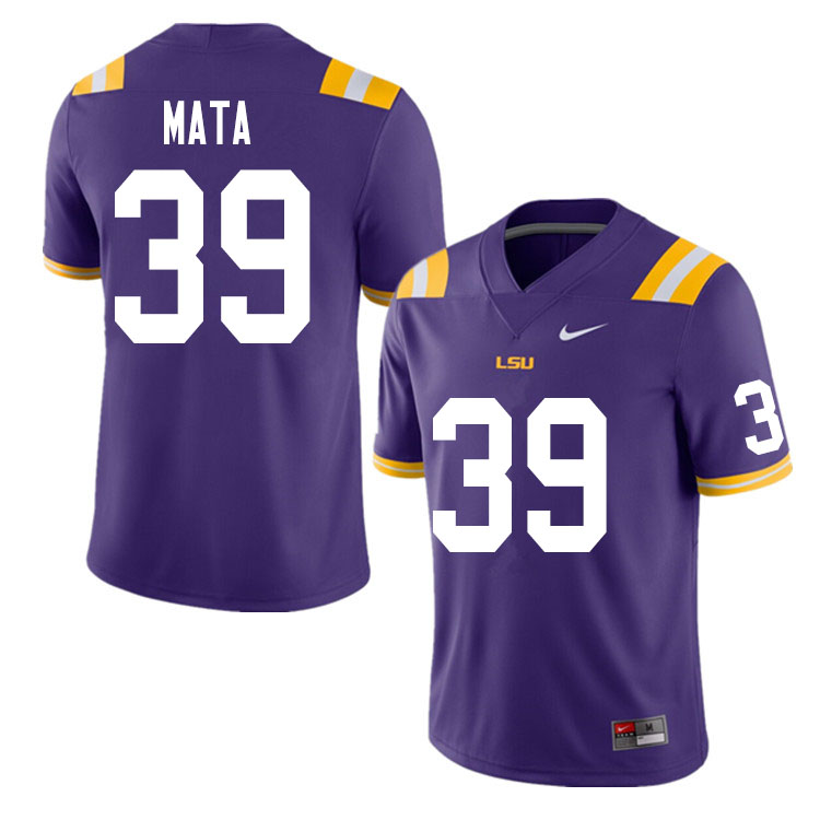 Men #39 Ezekeal Mata LSU Tigers College Football Jerseys Sale-Purple